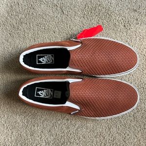 NWT Vans slip ins suede with cool check texture 0 miles never worn